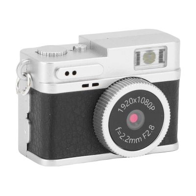 Zyyini Vintage Digital Camera, 0.96 Inch Color Screen Small Camera, 1080P FHD Video Recording with LED Fill Light, Built in 128GB Storage Card, for Travel Selfie (Black)