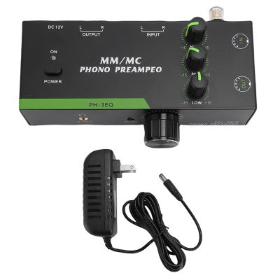 GOWENIC Phono Preamp, 3.5mm Headphone Output, 5 Pin XLR Input Output, with Pure and Balanced Sound, for Enjoyable Listening (US Plug)