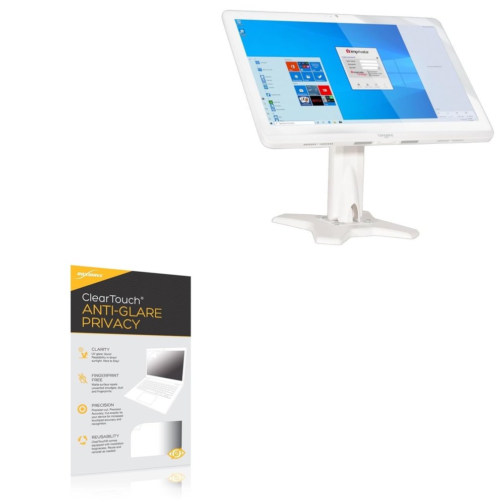 BoxWave Screen Protector Compatible With Tangent Medix 24 - ClearTouch Anti-Glare Privacy (2-Pack), Privacy Screen Protector Flexible Film Anti-Glare
