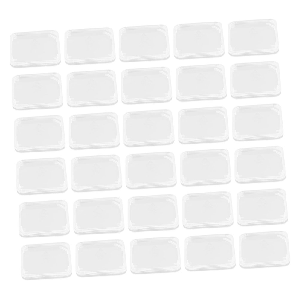 Angoily Transparent Storage Boxes for Memory Cards Lightweight Card Cases Latch Environment Friendly PP Material for Daily Use and Organization