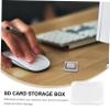 Angoily Transparent Storage Boxes for Memory Cards Lightweight Card Cases Latch Environment Friendly PP Material for Daily Use and Organization view 3
