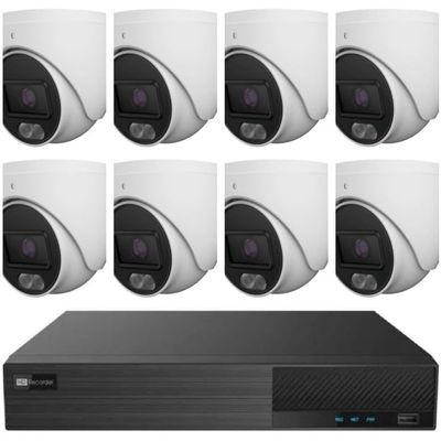 TVT Titanium KITN168-4T 16-Channel 8MP HD NVR with 8 x 5MP IR IP Turret Cameras & 4TB NDAA Compliant