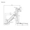 Adjustable Screen Arm White Single Arm with Engineered Keyboard Mouse Tray Swivel Adjustable Monitor Stand Easy Install view 3