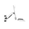 Adjustable Screen Arm White Single Arm Single Screen with Engineered Tray Wall Mount Monitor Stand for 15-27 Inch Screens Easy Install view 1