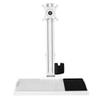 Adjustable Screen Arm White Single Arm Single Screen with Engineered Tray Wall Mount Monitor Stand for 15-27 Inch Screens Easy Install view 3