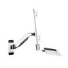Adjustable Screen Arm Wall Mounted Single Arm Dual Monitor Bracket for Screen 15-27 Inches with Keyboard and Mouse Tray Easy Install view 1