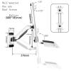 Adjustable Screen Arm Wall Mounted Single Arm Dual Monitor Bracket for Screen 15-27 Inches with Keyboard and Mouse Tray Easy Install view 2