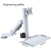 Adjustable Screen Arm Dual Arm Clamping Table Monitor Stand with Engineering Tray Suitable for 15-32 Inches Easy Install view 2