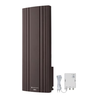 SanDenki WG26B-C-EC UHF Flat Antenna for Terrestrial Digital, Built-in Booster Type, 26 Elements, for Horizontal Polarization, Brown