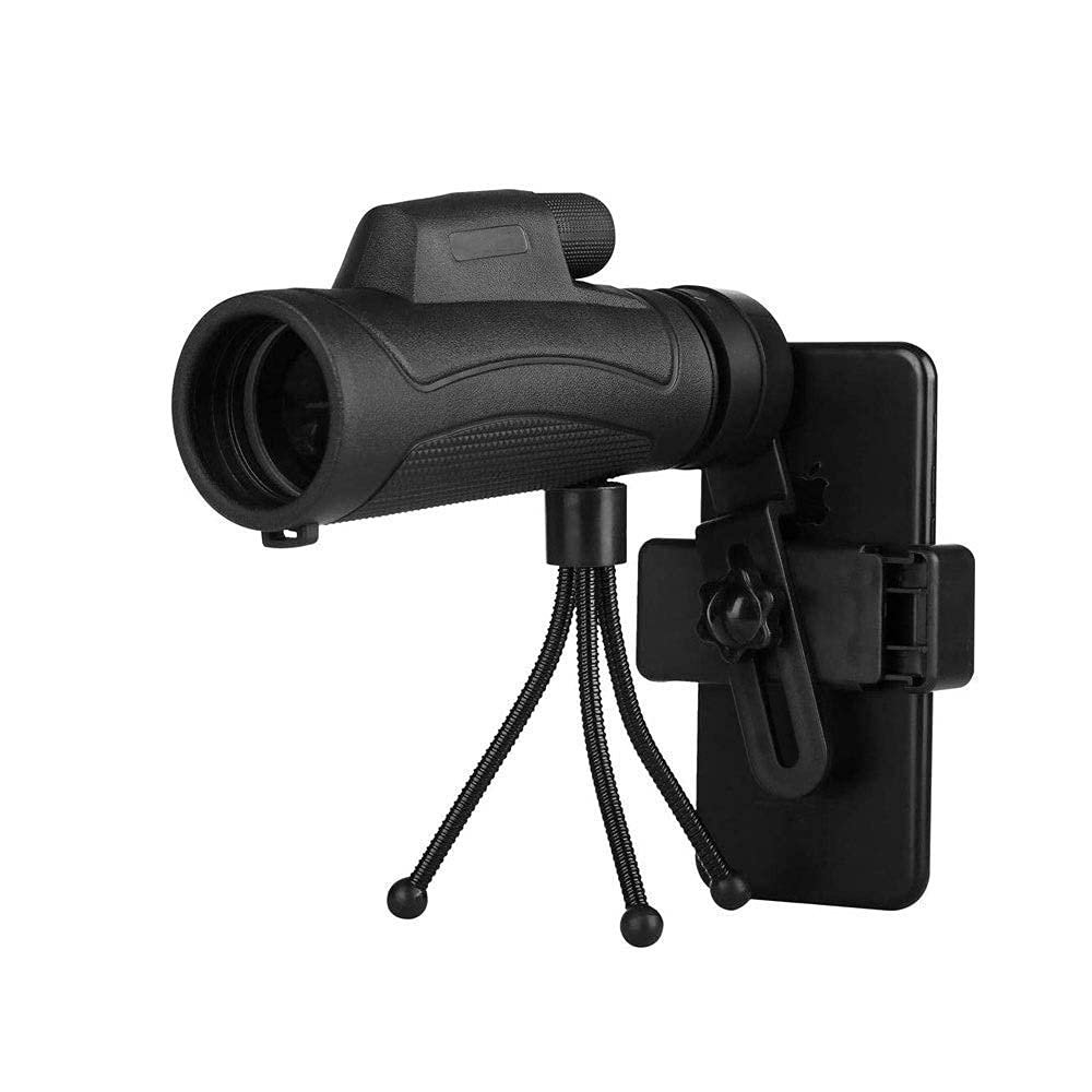 , 10X40 High Power for Smartphone, Night Vision Zoom Monocular with Bak4 Prism Telescope