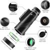100 Monocular-Telescope High Powered for Smartphone Monoculars for Adults High Definition for Stargazing Hunting Wildlife Bird Watching Travel Camping Hiking-Black view 2