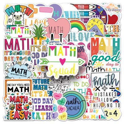 100 Pcs Math Stickers, Vinyl Waterproof Math Stickers for Water Bottles, Laptop, Notebook, Scrapbook, Luggage, Cell Phone, Helmet, Party Favors