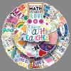 100 Pcs Math Stickers, Vinyl Waterproof Math Stickers for Water Bottles, Laptop, Notebook, Scrapbook, Luggage, Cell Phone, Helmet, Party Favors view 2