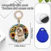 Ragdoll Cat Sunflower Keychain Case Holder Compatible with AirTag, Pet Anti-lost Trackers Protective Cover with Key Ring, Key Chain Tracker Stand Finder Accessory Bag Charm view 2