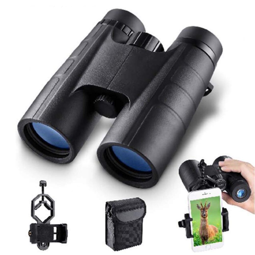 10X42 Binoculars for Adults with Smartphone Photograph Adapter, HD Coating Lightweight Binocular for Bird Watching, Camping