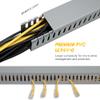 Cable Raceway, 95" Open Slot Cable Management Kit with Upgraded Snap Structure,Wire Cover Cord Hider for Under Desk&Industrial Network/PC/TVs- 23.6" X 1.97" X 2.4" X 4PCS (LWH,Grey) view 4