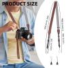 NICENEEDED PU Leather Camera Shoulder Strap, Adjustable Universal Neck Shoulder Strap, Quick Release Camera Strap Suitable for Mirrorless DSLR SLR Cameras with Hanging Rope Holes view 2