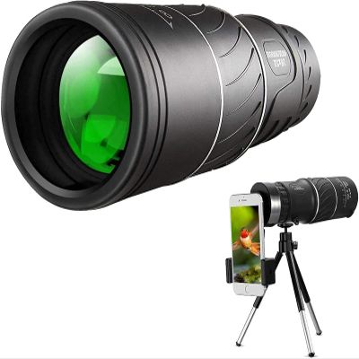 16x52 HD Monocular with Full Optical Prism and Dual Focus Telescope Waterproof Portable Spotting Scopes for Bird Watching