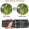 16x52 HD Monocular with Full Optical Prism and Dual Focus Telescope Waterproof Portable Spotting Scopes for Bird Watching view 4