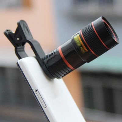 , BAK4 Monocular Compact TelescopeHigh Power Zoom 8X Magnification Zoom Lens Telescope High Definition,Work as Telescope with Metal Tripod,White