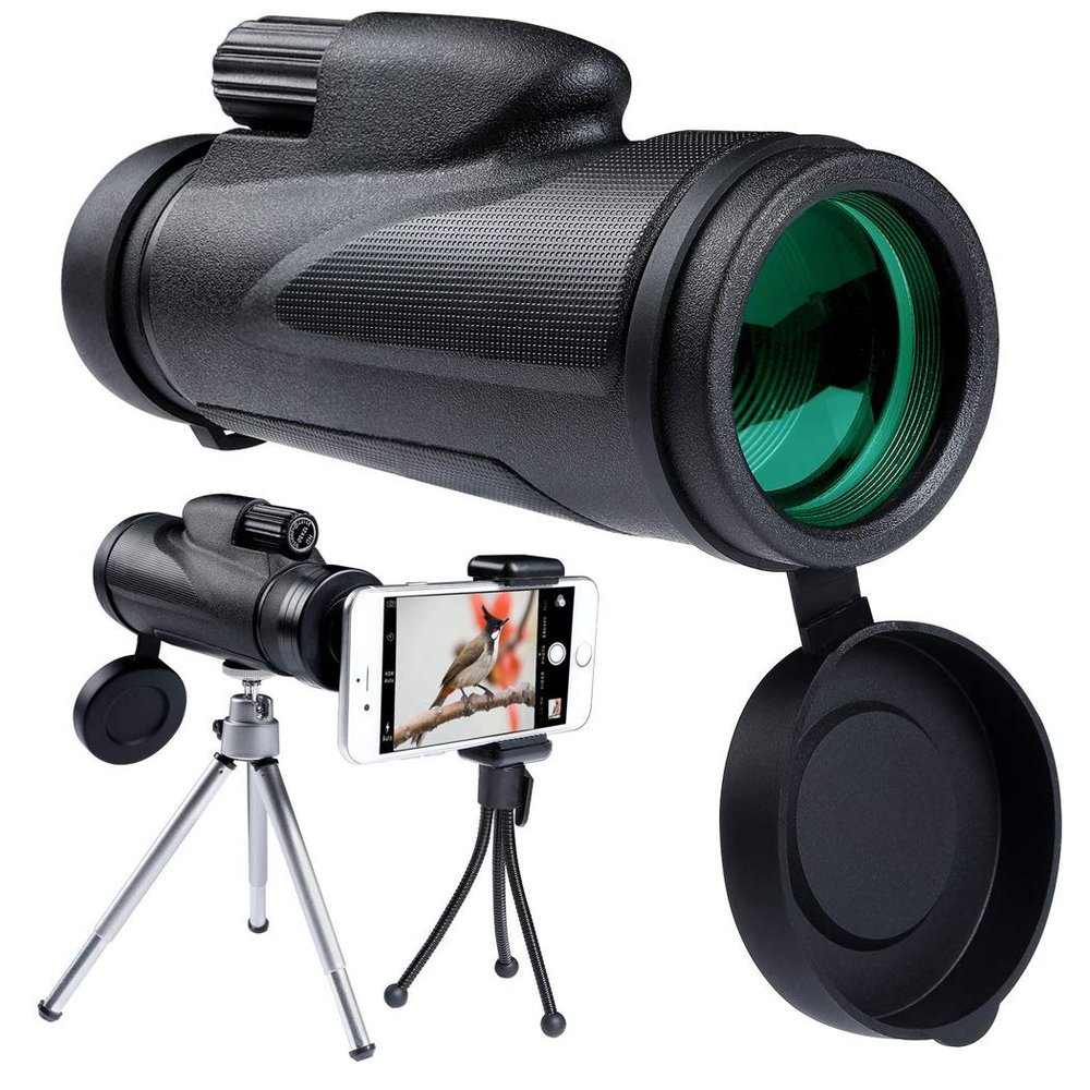, 12x50 HD 12 Times Magnification Zoom Lens, Long-Lasting and Clear BAK4 Prism, with The Smart Phone Holder and Stand,