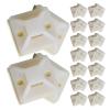 HONMEET Self-Adhesive Zip Tie Holder Bases Cable Tie Mounts for Wire Management Nylon Cable Fixing Seat 0.90X0.90X0.31in White Home Office Organization view 1