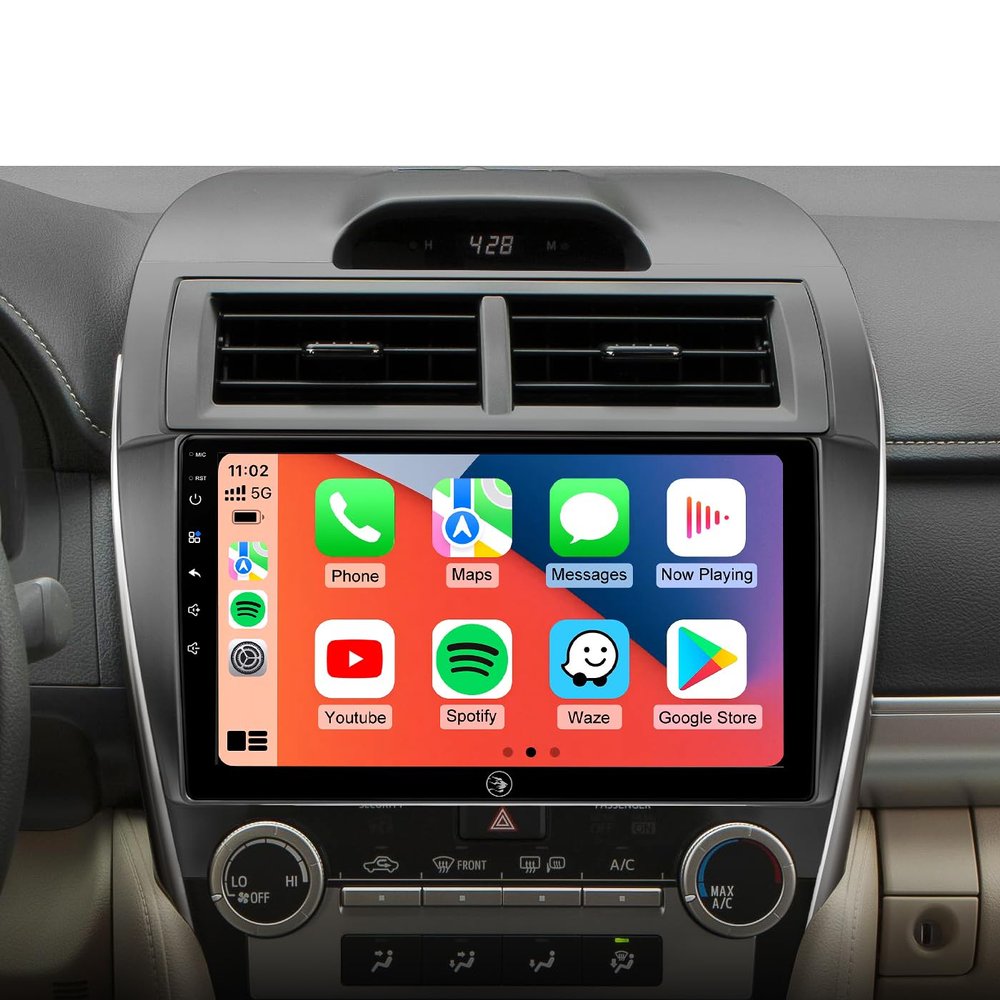 10.2" Car Stereo Radio for Toyota Camry 2012 2013 2014 - Wireless CarPlay Android Auto | 5G WiFi GPS Navigation | IPS HD Touchscreen | Bluetooth/FM/SWC | Plug & Play with 1080P Backup Camera