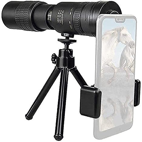 4K Super Telezoom 10-300X40mm Telescope with Night Vision Waterproof for Smartphones Camping
