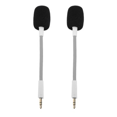 CHEOTIME 2 Pcs Microphone Replacement for Razer Barracuda X Mic Replacement for Razer Barracuda X 3.5mm Headset Microphone Gaming Headset Microphone Black (White)
