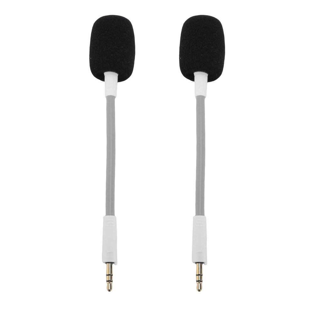 CHEOTIME 2 Pcs Microphone Replacement for Razer Barracuda X Mic Replacement for Razer Barracuda X 3.5mm Headset Microphone Gaming Headset Microphone Black (White)