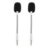CHEOTIME 2 Pcs Microphone Replacement for Razer Barracuda X Mic Replacement for Razer Barracuda X 3.5mm Headset Microphone Gaming Headset Microphone Black (White) view 1