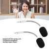 CHEOTIME 2 Pcs Microphone Replacement for Razer Barracuda X Mic Replacement for Razer Barracuda X 3.5mm Headset Microphone Gaming Headset Microphone Black (White) view 3
