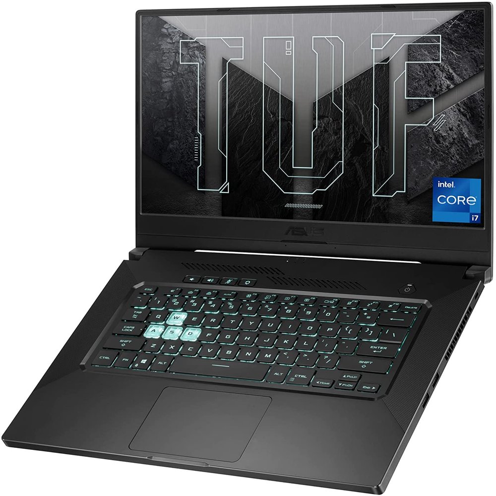 ASUS TUF Dash 15.6 FHD 144Hz IPS Laptop 4-Core Intel Core i7-11370H NVIDIA GeForce RTX 3050Ti 16GB DDR4 2TB NVMe SSD USB-C w/DP WiFi AX RJ-45 BT Webcam HDMI2.0 RGB Backlit KB Windows 11 Pro