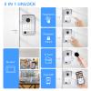 Wired Video Door Phone Apartment Intercom System,7 Inch Touch Monitor with 1080P HD Camera Doorbell,Supporting 5 in 1 Unlocking,Minitoring Motion Detecting for Home Villa,Tuya (1 doorbell + 4 monitor) view 2