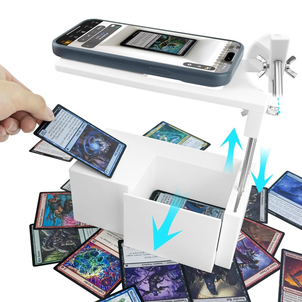 YupeTryp MTG Card Scanner Stand for ManaBox, Easily Scanning Magic The Gathering Cards, Height & Position Adjustable Phone Holder, TCG Card Slinger for Fast Scan & Price Check, Pro MTG Accessories