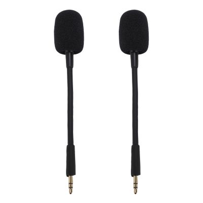 CHEOTIME 2 Pcs Microphone Replacement for Razer Barracuda X, Mic Replacement for Razer Barracuda X 3.5mm Headset Microphone Gaming Headset Microphone Black (Black)