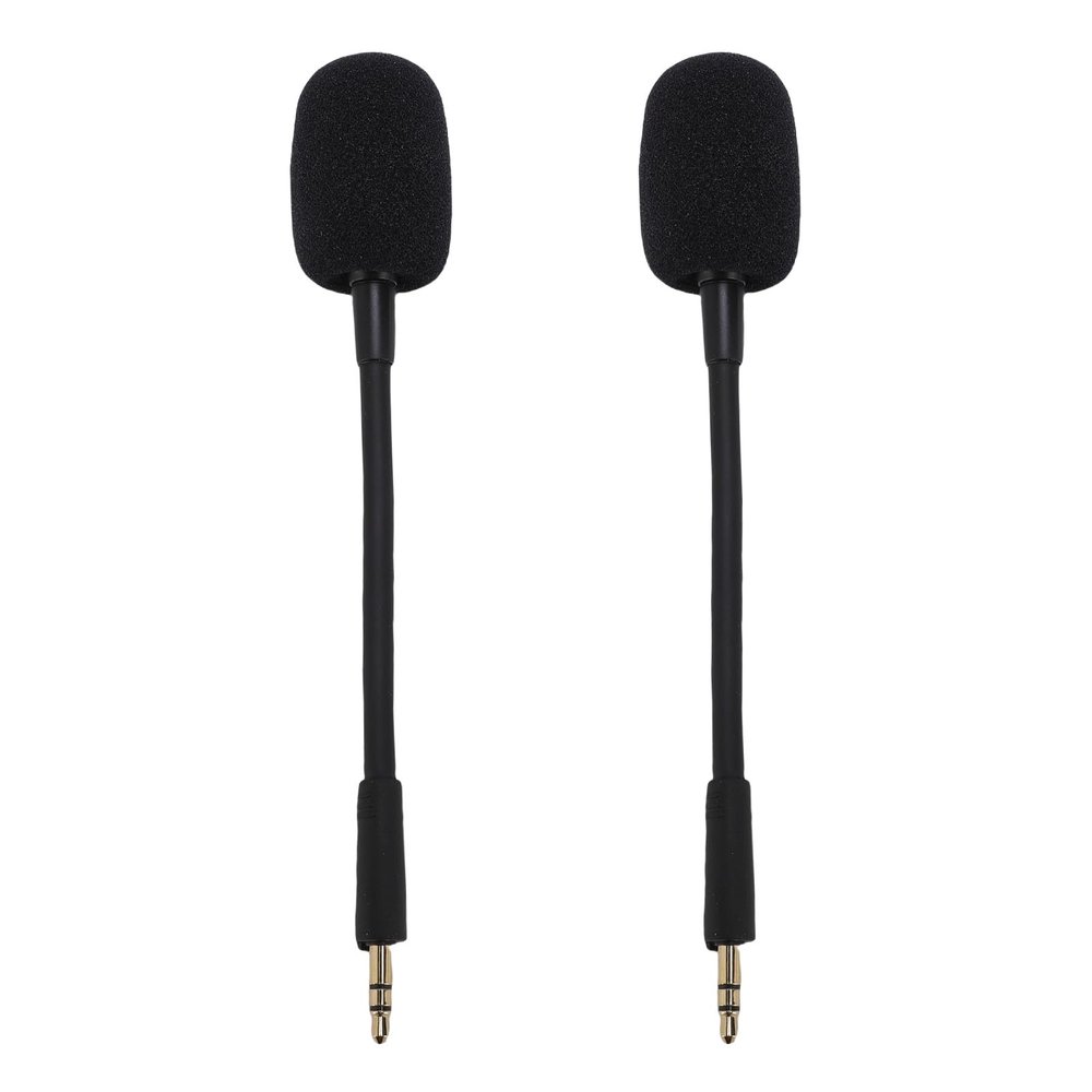 CHEOTIME 2 Pcs Microphone Replacement for Razer Barracuda X, Mic Replacement for Razer Barracuda X 3.5mm Headset Microphone Gaming Headset Microphone Black (Black)