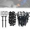 100PCS Nylon Universal Cable Tie Buckle - Automotive Zipper Clips for Car Heavy Duty New Multifunctional Nylon Plastic Rivet Grip Zip Ties with Pin & Button Design for Car Daily Repair Bumper Clips view 1