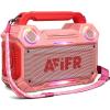 AFIFR Outdoor Bluetooth Speaker, 160W Loud Bass! Rugged, IP67 Waterproof, 24H Playtime with Lights, Wireless TWS Pairing Portable Speakers for Party, Outsides, Travel, Beach, Garage (Rose Blaze) view 1