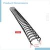 100 Count Double Loop Binding Wire, 3/8 Inch 9.5Mm Black, 34 Rings, Nylon Coated Document Spines Compatible with 3:1 Binding Machines view 4