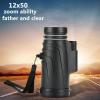 12x50 High Power BAK4 Binoculars with Smartphone Clip Tripod Wildlife Bird Watching Camping view 2