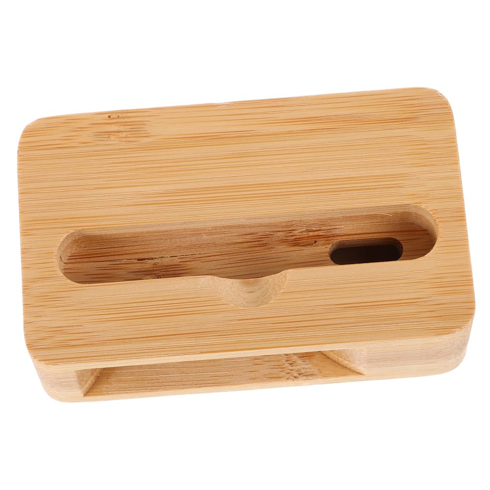 Angoily Portable Wooden Phone Stand Sound Amplifier Mini Mobile Video Speaker Fit Compact Cell Phone Holder for Video Calls and Music Enjoyment
