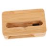 Angoily Portable Wooden Phone Stand Sound Amplifier Mini Mobile Video Speaker Fit Compact Cell Phone Holder for Video Calls and Music Enjoyment view 1
