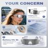 Smart Glasses for Men/Women, Bluetooth 5.4, UV400 Sports Sunglasses for Running/Cycling, Open Ear Speakers, Sweatproof, Lightweight, Voice Control (White Frame+silver lens) view 2