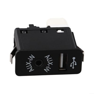Car USB AUX Socket Portf For BMW 1 3 5 Series E60 E61 E81 E87 E90 E91 Central Control Audio Input Connector OEM 84109237653 Black ABS Material