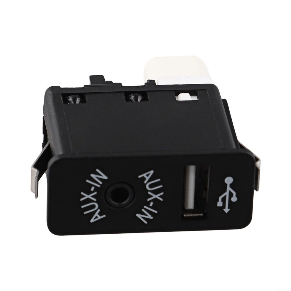 Car USB AUX Socket Portf For BMW 1 3 5 Series E60 E61 E81 E87 E90 E91 Central Control Audio Input Connector OEM 84109237653 Black ABS Material