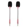 CHEOTIME 2 Pcs Microphone Replacement for Razer Barracuda X Mic Replacement for Razer Barracuda X 3.5mm Headset Microphone Gaming Headset Microphone Black (Pink) view 1