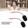 CHEOTIME 2 Pcs Microphone Replacement for Razer Barracuda X Mic Replacement for Razer Barracuda X 3.5mm Headset Microphone Gaming Headset Microphone Black (Pink) view 3