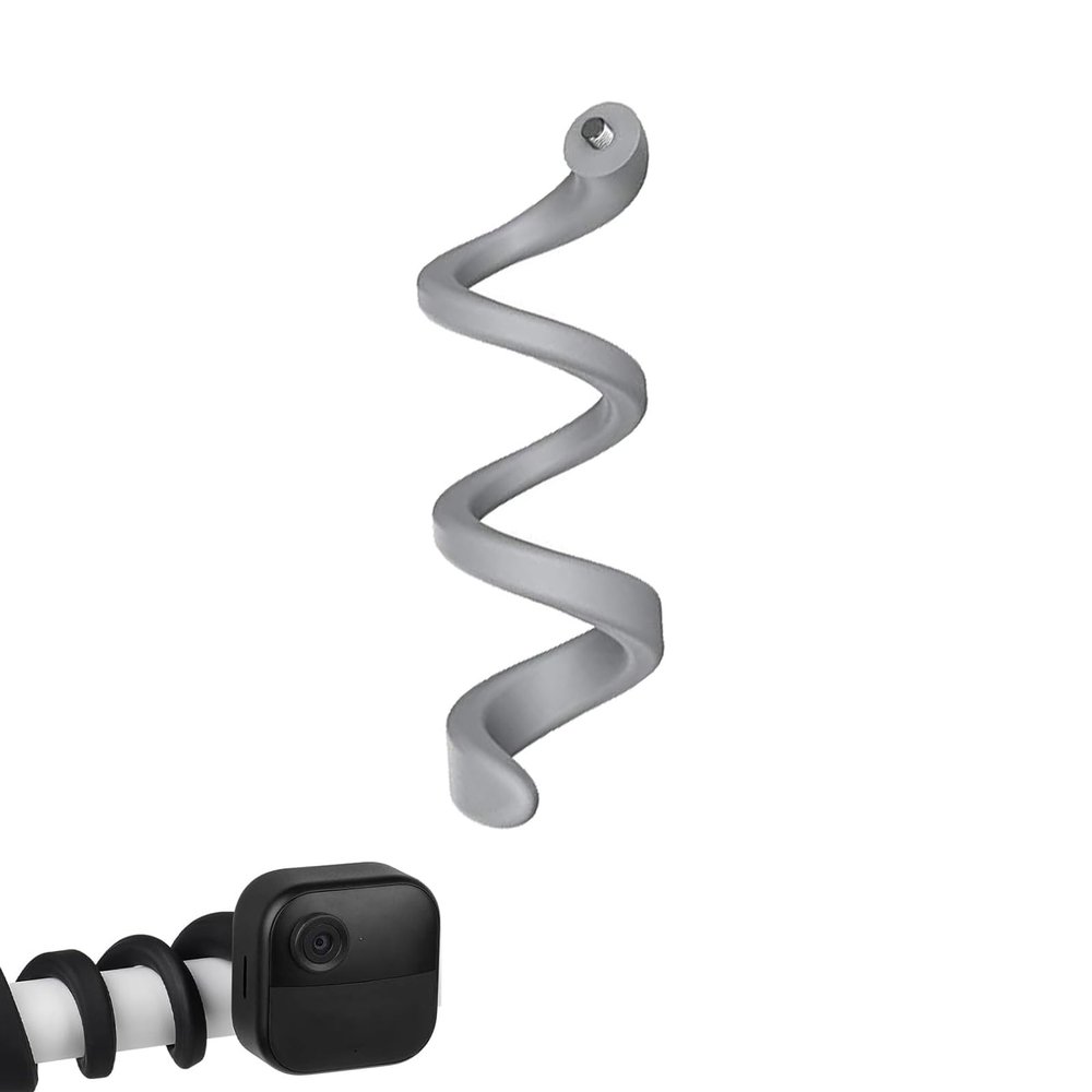 16.5in Length Flexible Twist Mount, 360 Adjustable Surveillance Bracket, Gooseneck Camera Holder Sturdy, fit for Blink Cameras (1PCS, Silver Gray)