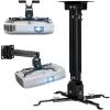 2-Be-Best Projector Ceiling Mount Wide Pipe Universal 3-in-1 Projector Wall Mount Bracket with Adjustable Arm, Flush Mount Option, Built-in Cable Management for Office Home Black view 1